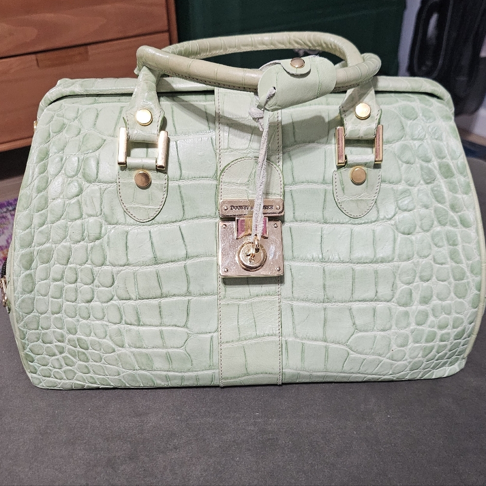 Vintage Dooney & Bourke Double Handle Lock Satchel